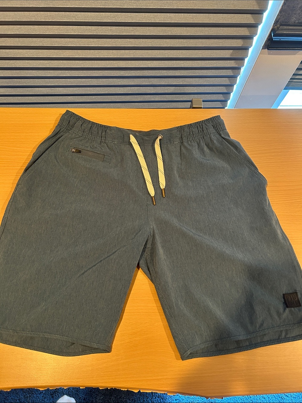 Vintage 1946 Slate Blue Drawstring Hybrid Shorts
